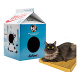 Arranhador Gato Casa Caixa De Leite - Gatíneos Toys