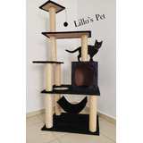 Arranhador Gato Castelo + Harem Cor Preto