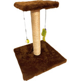 Arranhador Para Gatos Poste Com Brinquedo Duplo Divertido