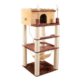 Arranhador-para-gatos-modelo Castelo 3 Andares-( Teto Reto )