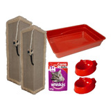 Arranhadores Comedouros Combo Para Gatos Pet Tranquilizante