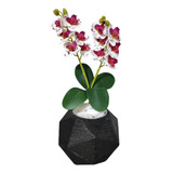 Arranjo Buque Flores Artificial + Vaso De Decoracao De Mesa