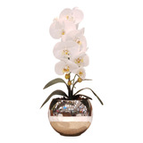 Arranjo De Orquídea Branca Silicone Toque