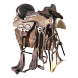Arreio Modelo Mineiro Três Argolas Para Cavalos + Manta Lã!!