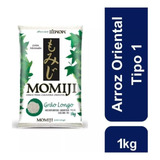 Arroz Momiji Verde Grão Longo Tipo 1 Oriental 1kg- Kit Com 3