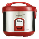 Arrozeira Elétrica A Vapor Philco Ph10 Visor Glass - Vermelho/prata 127v