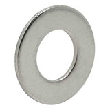 Arruela Lisa M6 Aço Carbono Zincado Branco - 100 Peças