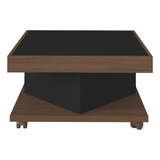 Artely 1208 Mesa De Centro Para Sala Saara Amêndoa Com Preto