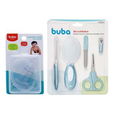 Aspirador Nasal Com Estojo Buba + Kit Cuidados Azul Novo Op2