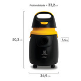 Aspirador Tambor Electrolux 20l Profissional 1300w Gtcar Cor Preto/amarelo 127v