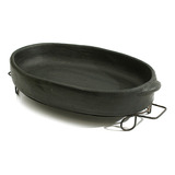 Assadeira De Barro Preto Capixaba Oval 38x26x8 Cm