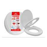 Assento Elevado Sanitário Almofadado C/ Tampa 7,5 Cm Mebuki Cor Branco