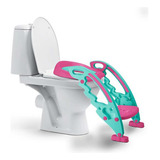 Assento Redutor Com Escada E Corrimão Rosa Multikids Baby