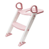 Assento Redutor Escada Trono Infantil Vaso Sanitario Rosa