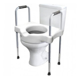 Assento Sanitário Elevado Sit V Com Barras Laterais De Apoio