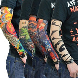 Atacado 50 Pares Manguito Ciclismo Mangas Tatuagem Falsa Fak