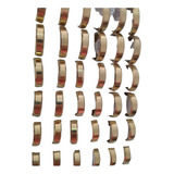 Atacado Caixa Com 36 Alianças Chanfrada 6mm Dourada