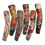 Atacado Manga Manguito Tatuagem Falsa 12 Pares Variados