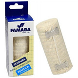 Atadura Elástica Média Compressão 10cm X 1,30m Branca Famara