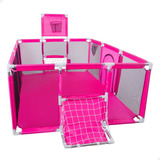 Atentu Kids Cercadinho Bebê Chiqueirinho Infantil Grande Menino Menina Cor Rosa