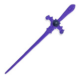 Athame Em Metal Roxo Com Pedra Preta 15 Cm