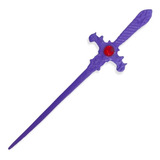 Athame Em Metal Roxo Com Pedra Vermelha 15 Cm