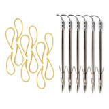 Atiradeira Estilingue Kit 6 Dardos Flecha Pesca+ 6 Elásticos