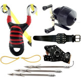 Atiradeira Estilingue Kit Pesca 6 Completo 