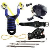 Atiradeira Estilingue Kit Pesca 6 Esq - Completo 