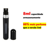 Atomizador 8ml Grande Porta Perfume Recarregável Spray Preto