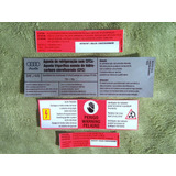 Audi A3 A4 A6 A8 Etiqueta Capo Parachoque Tecnica Motor Audi