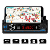 Auto Rádio Com Suporte De Celular Bluetooth Usb Sd Aux App