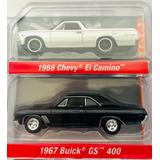 Auto World Pack Chevy El Camino 1966+ Buick Gs 400 1967 1/64