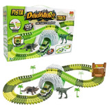 Autorama Pista Dinossauro Track Tunel Ponte 109 Pçs 2 Dinos