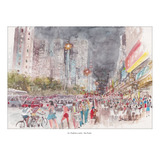 Av. Paulista A Noite - Aquarela De São Paulo - Lembrança A1