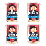 Aveia Em Flocos Finos Quaker Lata Kit Com 4 Unidades De 450g