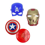Avengers Mascara Capitão America Com Escudo E Homem De Ferro