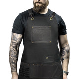Avental Barbeiro Profissional Preto Logomarca Barber