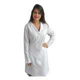 Avental Branco Feminino Médica Enfermeira Jaleco