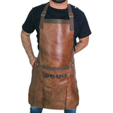 Avental Churrasco Couro Bovino Premium Churrasqueiro Raiz