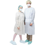 Avental Descartável Branco Manga Longa Gram.leve 20g - 10 Un