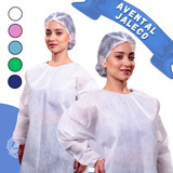 Avental Descartável Tnt 40g Manga Longa 4 Amarrações