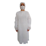 Avental Descartável Tnt C/ Manga Longa 40gr - Kit 100 Unid