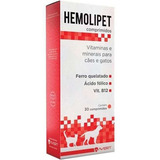 Avert Hemolipet 30 Comp - Suplemento Vitaminas Cães Gatos