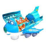 Avião Aéreo Musical Azul Bate E