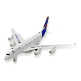 Avião Aeronave Latam A380 Fricção Som Luzes Miniatura 1/300