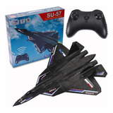 Avião Caça Su57 Controle Remoto 2ch Rc Su-57 Pronta Entrega