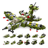 Avião De Combate Br1620 576 Peças 25 Em 1 Multikids