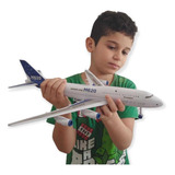 Avião Miniatura Brinquedo Fricção Acende Luzes Modelo H620