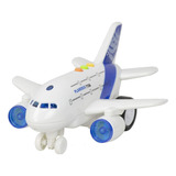 Avião Miniatura Brinquedo Fricção Sons Luzes Planebus 710a